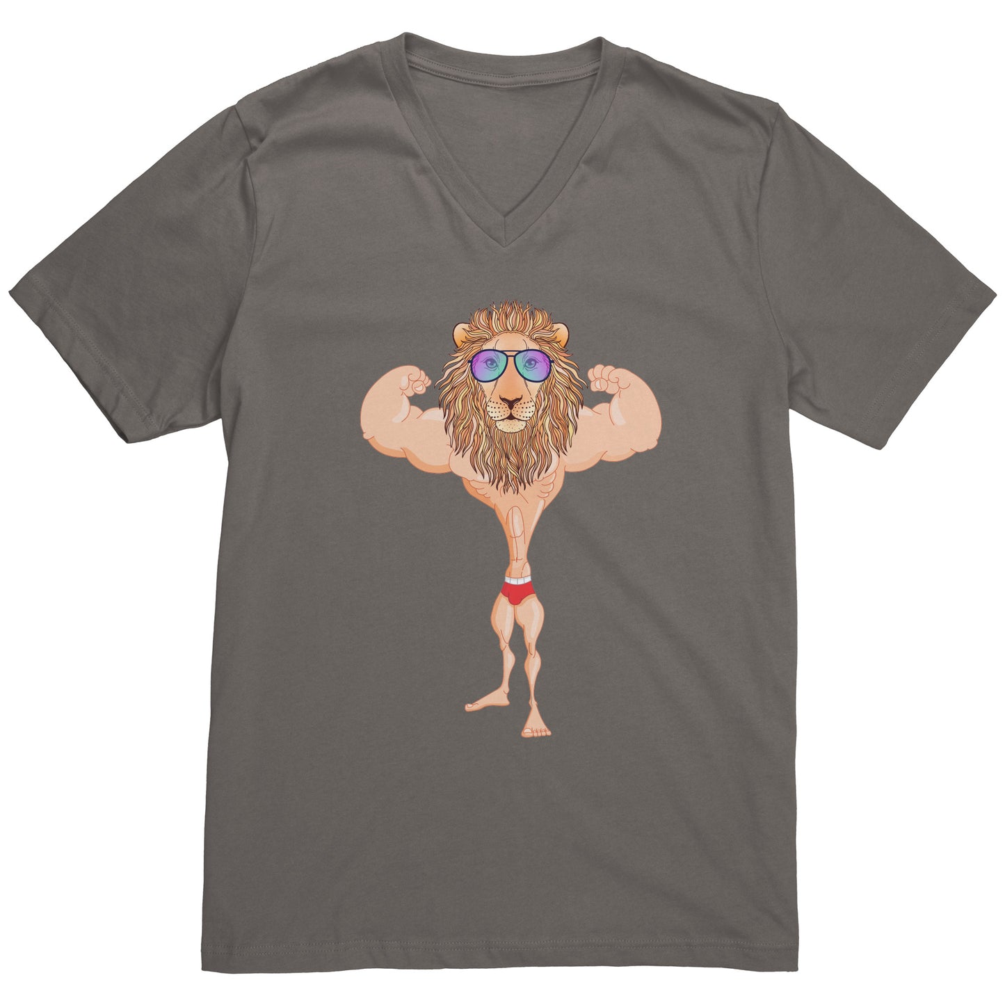 Buff Lion V Neck T Shirt