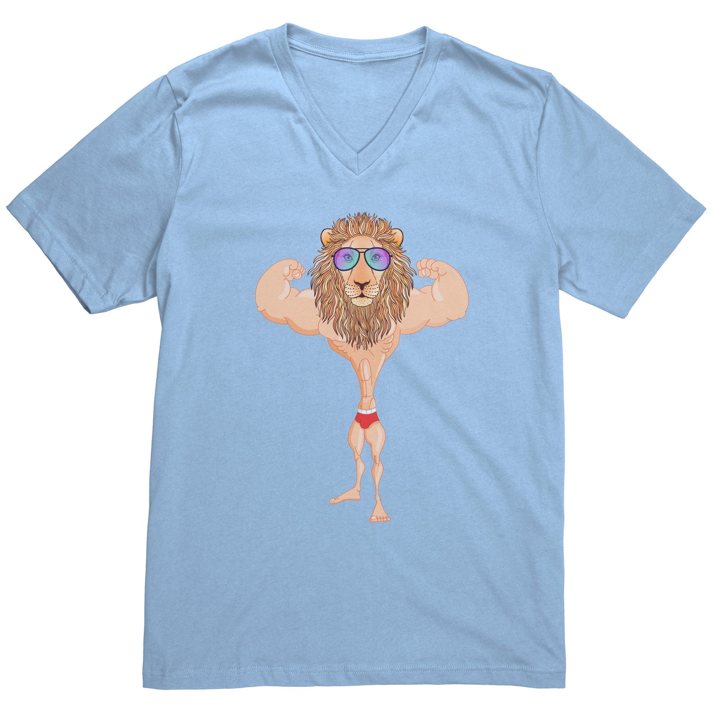 Buff Lion V Neck T Shirt