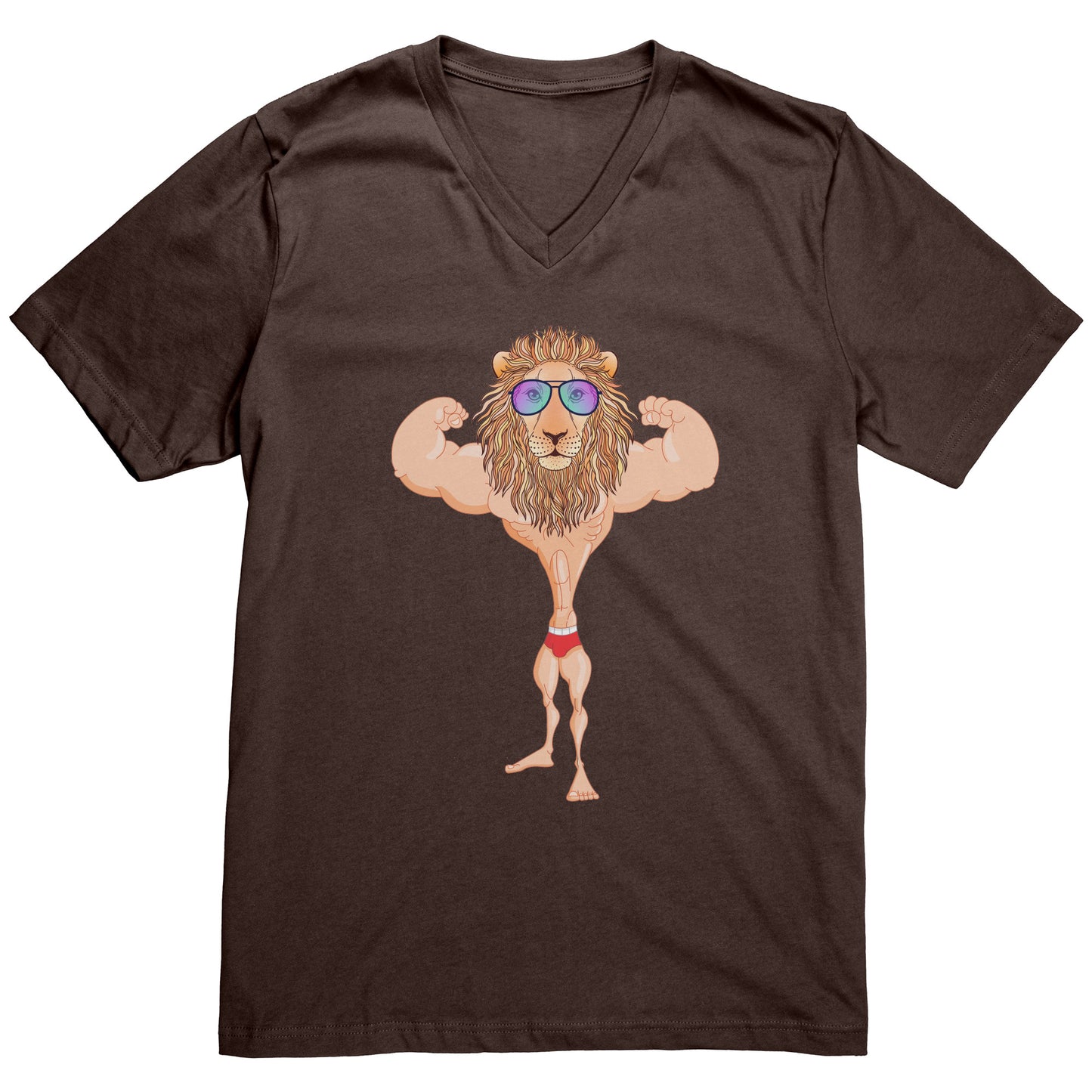 Buff Lion V Neck T Shirt
