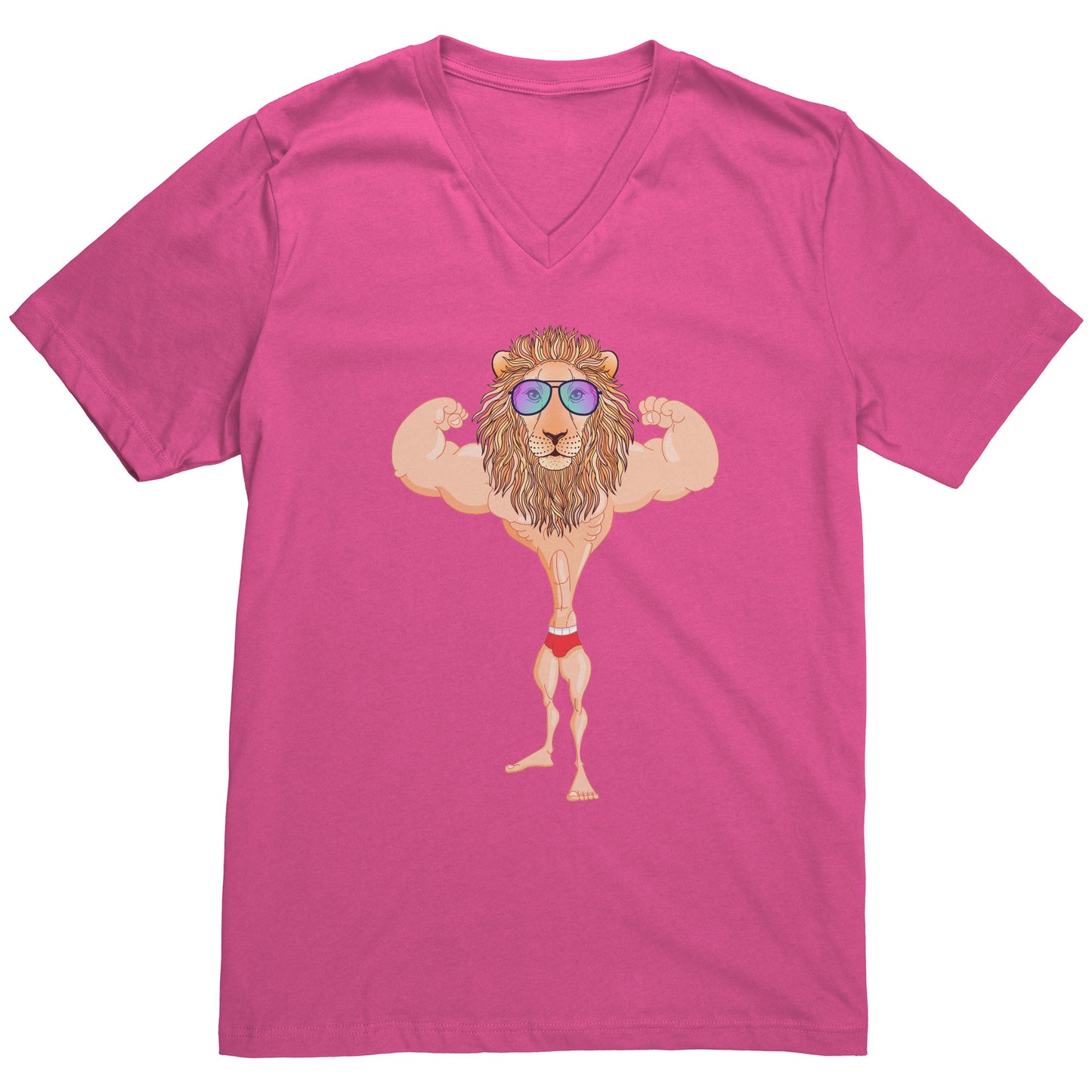 Buff Lion V Neck T Shirt